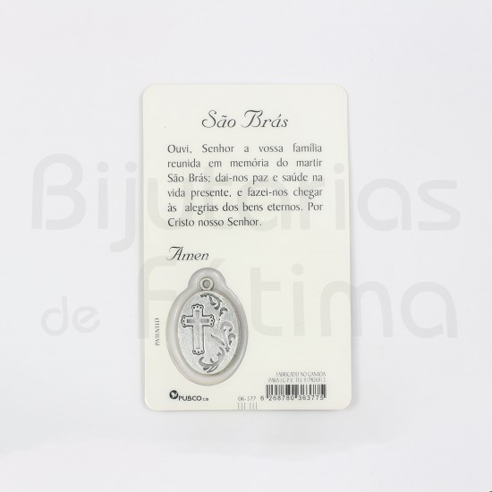 Pagela São Brás c/ medalha e oração