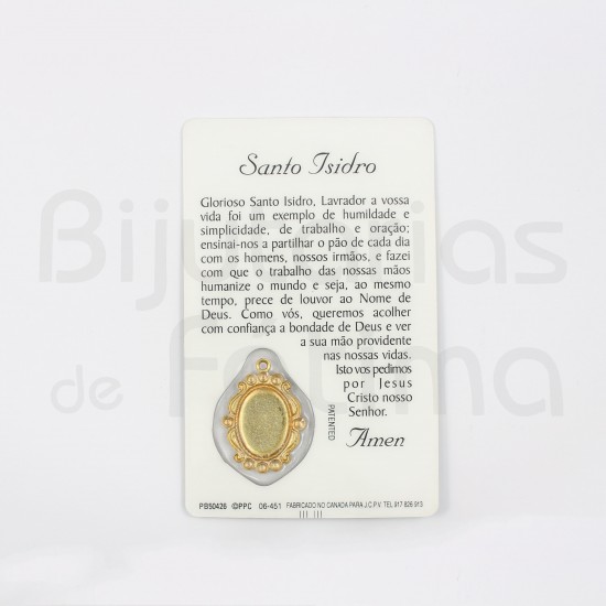 Pagela Santo Isidro c/ medalha e oração