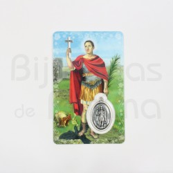 Pagela Santo Expedito c/ medalha e oração