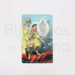 Pagela São Miguel Arcanjo c/ medalha e oração