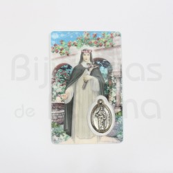 Pagela Santa Rosa de Lima c/ medalha e oração