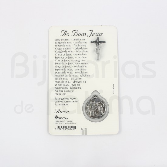 Pagela Bom Jesus c/ medalha e oração