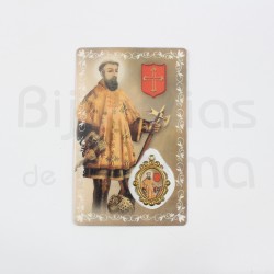 Pagela Beato Nuno de Stª Maria c/ medalha e oração