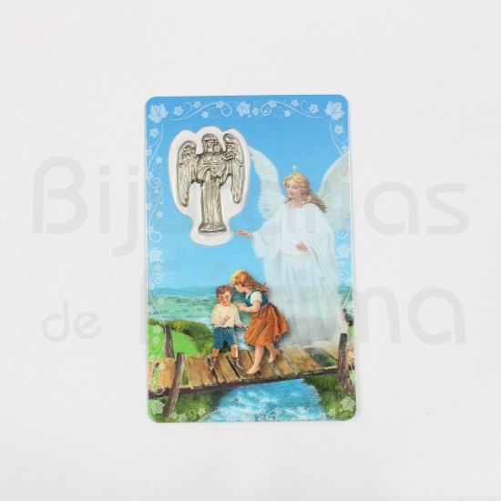 Pagela Santo Anjo da Guarda c/ medalha e oração