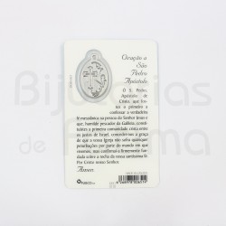 Pagela São Pedro Apóstolo c/ medalha e oração