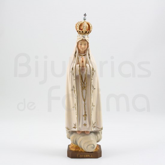 Nossa Senhora de Fátima em madeira 