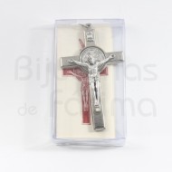 Crucifixo de São Bento da porta aberta Metal 